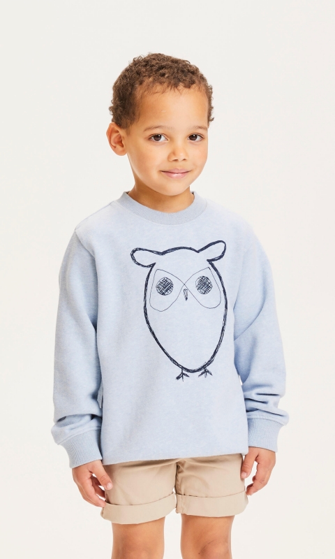 Knowledge Cotton Sweatshirt - hellblau melange